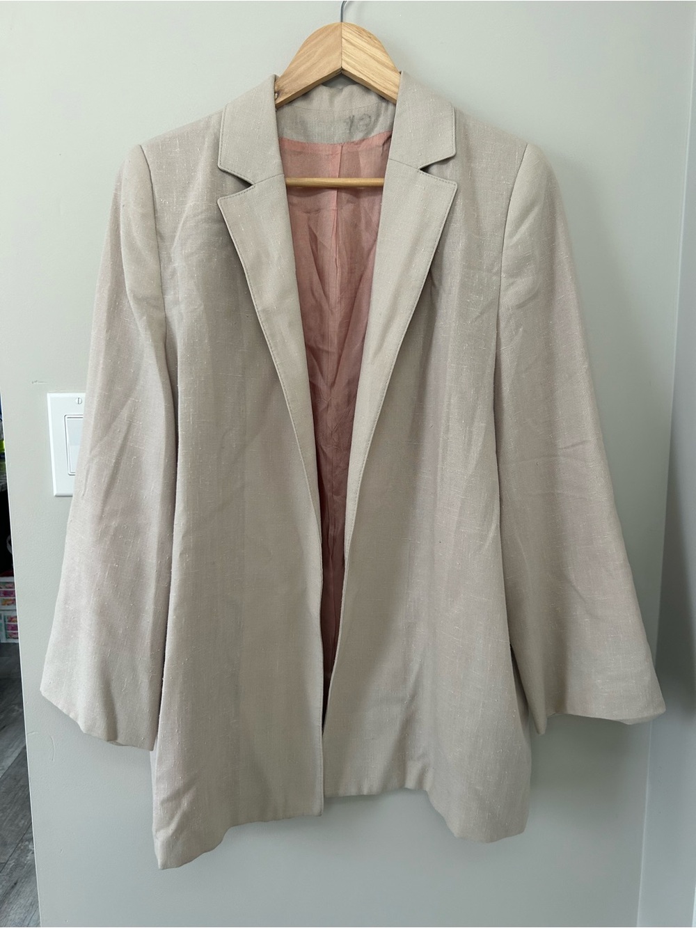 Women's Light Cream Blazer Jacket